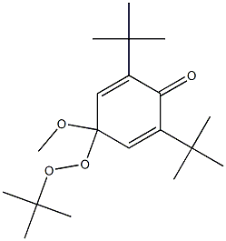 4-(1,1-ジメチルエチルペルオキシ)-2,6-ジ(1,1-ジメチルエチル)-4-メトキシ-2,5-シクロヘキサジエン-1-オン 化学構造式