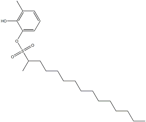 2-Pentadecanesulfonic acid 2-hydroxy-3-methylphenyl ester Structure