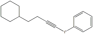 (4-Cyclohexyl-1-butynyl)phenyliodonium 结构式