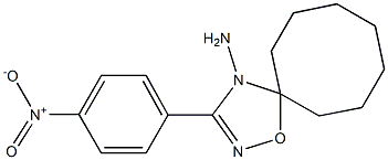3-(4-ニトロフェニル)-5,5-ヘプタメチレン-1,2,4-オキサジアゾール-4(5H)-アミン 化学構造式