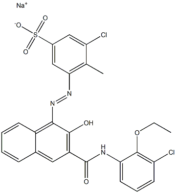 3-Chloro-4-methyl-5-[[3-[[(3-chloro-2-ethoxyphenyl)amino]carbonyl]-2-hydroxy-1-naphtyl]azo]benzenesulfonic acid sodium salt|