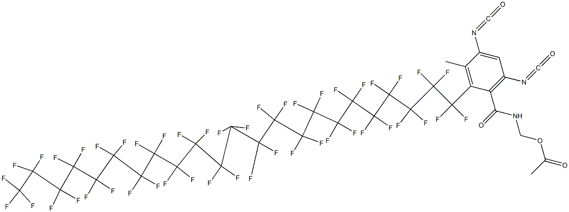 N-(Acetyloxymethyl)-2-(heptatetracontafluorotricosyl)-4,6-diisocyanato-3-methylbenzamide