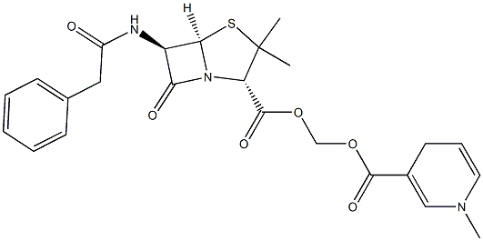 6-[(2-Phenyl-1-oxoethyl)amino]penicillanic acid (1,4-dihydro-1-methylpyridin)-3-ylcarbonyloxymethyl ester|