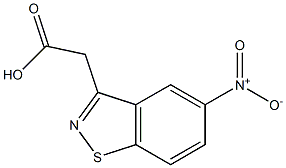 5-ニトロ-1,2-ベンゾイソチアゾール-3-酢酸 化学構造式