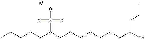 14-Hydroxyheptadecane-6-sulfonic acid potassium salt,,结构式