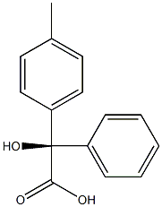 [R,(+)]-フェニル(p-メチルフェニル)グリコール酸 化学構造式