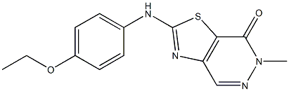 2-(4-Ethoxyphenylamino)-6-methylthiazolo[4,5-d]pyridazin-7(6H)-one,,结构式