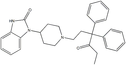 1-[1-(3,3-Diphenyl-4-oxohexyl)-4-piperidyl]-1H-benzimidazol-2(3H)-one,,结构式