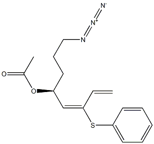 (3E,5S)-8-Azido-5-acetoxy-3-phenylthio-1,3-octadiene Structure