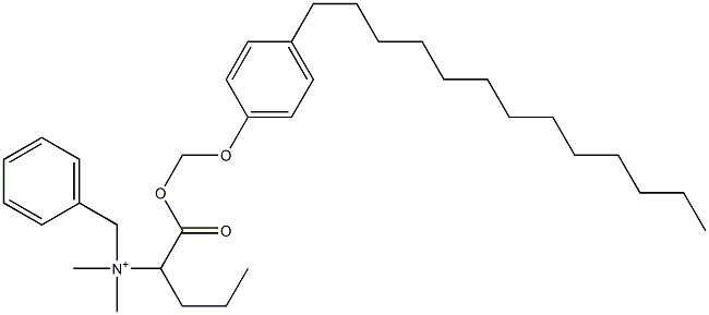 N,N-Dimethyl-N-benzyl-N-[1-[[(4-tridecylphenyloxy)methyl]oxycarbonyl]butyl]aminium,,结构式