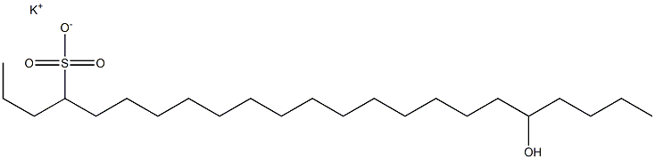 19-Hydroxytricosane-4-sulfonic acid potassium salt,,结构式