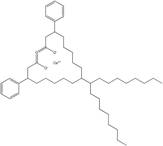 ビス(3-フェニルステアリン酸)カルシウム 化学構造式