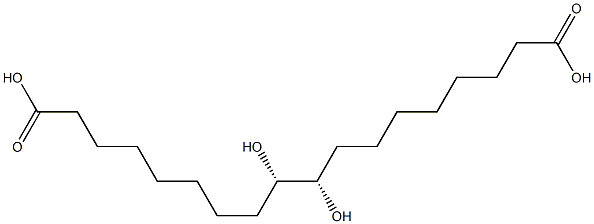 (9S,10S)-9,10-Dihydroxyoctadecanedioic acid,,结构式