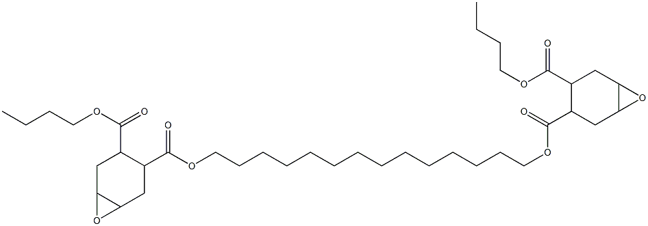 Bis[2-(butoxycarbonyl)-4,5-epoxy-1-cyclohexanecarboxylic acid]1,14-tetradecanediyl ester Struktur