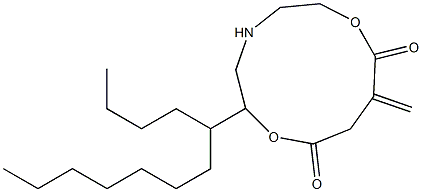 5-ドデシル-10-メチレン-5-アザ-2,8-ジオキサシクロウンデカン-1,9-ジオン 化学構造式