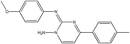 1-Amino-1,2-dihydro-4-(4-methylphenyl)-2-(4-methoxyphenylimino)pyrimidine Struktur