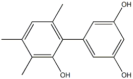 3',4',6'-Trimethyl-1,1'-biphenyl-2',3,5-triol Structure