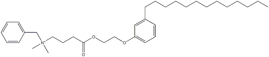 N,N-Dimethyl-N-benzyl-N-[3-[[2-(3-tridecylphenyloxy)ethyl]oxycarbonyl]propyl]aminium,,结构式