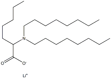 2-(ジオクチルアミノ)ヘプタン酸リチウム 化学構造式