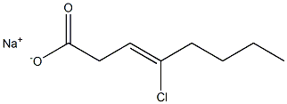 4-Chloro-3-octenoic acid sodium salt|