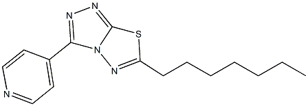 6-Heptyl-3-(4-pyridinyl)-1,2,4-triazolo[3,4-b][1,3,4]thiadiazole,,结构式