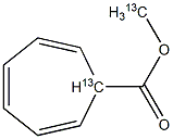 1,3,5-(7-13C)シクロヘプタトリエン-7-(13C)カルボン酸メチル 化学構造式