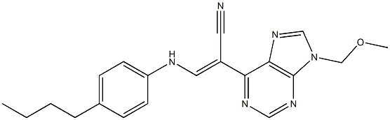 9-(Methoxymethyl)-6-[(Z)-2-(4-butylphenylamino)-1-cyanoethenyl]-9H-purine Structure