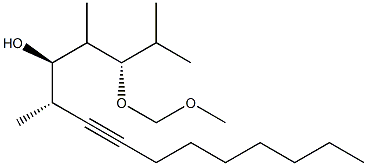 (1R,2S)-2-メチル-1-[(1R,2S)-1,3-ジメチル-2-メトキシメトキシブチル]-3-ウンデシン-1-オール 化学構造式