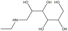 1-エチルアミノヘキサン-2,3,4,5,6-ペンタオール 化学構造式