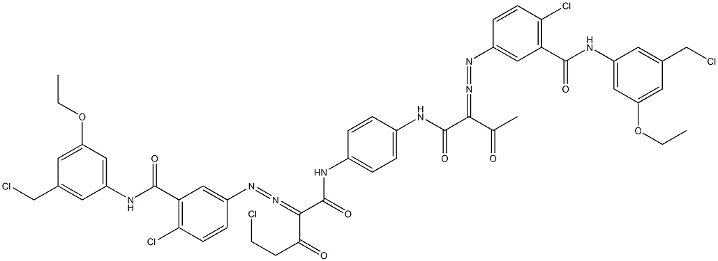 3,3'-[2-(Chloromethyl)-1,4-phenylenebis[iminocarbonyl(acetylmethylene)azo]]bis[N-[3-(chloromethyl)-5-ethoxyphenyl]-6-chlorobenzamide]