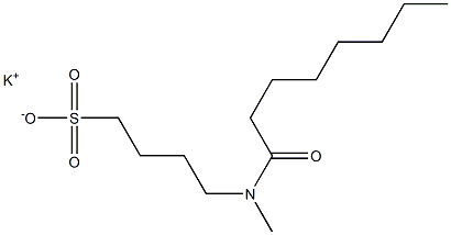 4-(N-Capryloyl-N-methylamino)-1-butanesulfonic acid potassium salt,,结构式