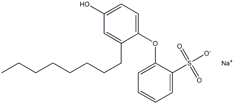 4'-Hydroxy-2'-octyl[oxybisbenzene]-2-sulfonic acid sodium salt,,结构式