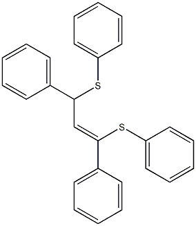 1,3-Bis(phenylthio)-1,3-diphenyl-1-propene,,结构式