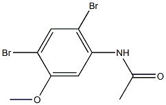 N-(3-Methoxy-4,6-dibromophenyl)acetamide Structure