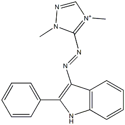 1,4-Dimethyl-5-[(2-phenyl-1H-indol-3-yl)azo]-1H-1,2,4-triazol-4-ium Struktur