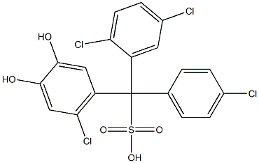 (4-Chlorophenyl)(2,5-dichlorophenyl)(6-chloro-3,4-dihydroxyphenyl)methanesulfonic acid