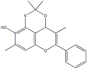 2,3a-Dihydro-5-phenyl-2,2,4,8-tetramethyl-3,6-dioxa-1-thia-1H-phenalen-9-ol Structure