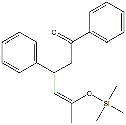 1,3-Diphenyl-5-(trimethylsilyloxy)-4-hexen-1-one 结构式