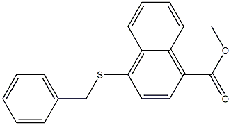 4-[Benzylthio]-1-naphthoic acid methyl ester Struktur