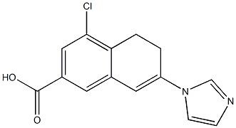5,6-Dihydro-7-(1H-imidazol-1-yl)-4-chloronaphthalene-2-carboxylic acid,,结构式