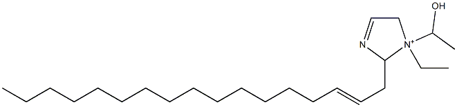 1-Ethyl-2-(2-heptadecenyl)-1-(1-hydroxyethyl)-3-imidazoline-1-ium,,结构式