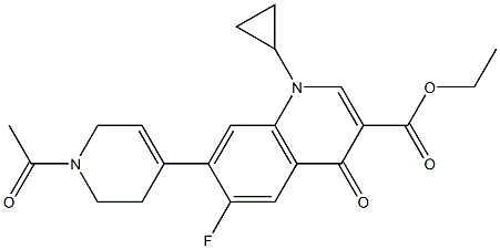  7-[(1-Acetyl-1,2,5,6-tetrahydropyridin)-4-yl]-6-fluoro-1-cyclopropyl-1,4-dihydro-4-oxoquinoline-3-carboxylic acid ethyl ester