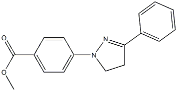 4-(3-Phenyl-2-pyrazolin-1-yl)benzoic acid methyl ester,,结构式