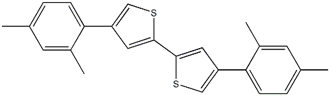 4,4'-Bis(2,4-dimethylphenyl)-2,2'-bithiophene 结构式