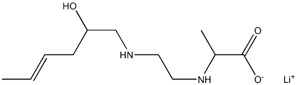 2-[N-[2-[N-(2-Hydroxy-4-hexenyl)amino]ethyl]amino]propionic acid lithium salt 结构式