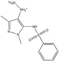 N-(1,3-Dimethyl-4-diazonio-1H-pyrazol-5-yl)benzenesulfonamide,,结构式