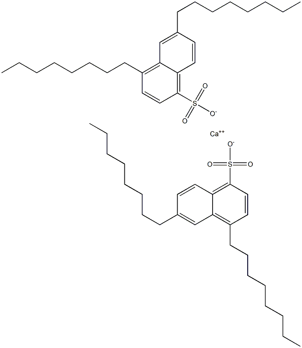 Bis(4,6-dioctyl-1-naphthalenesulfonic acid)calcium salt,,结构式