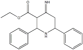 2,6-Diphenyl-4-iminopiperidine-3-carboxylic acid ethyl ester 结构式