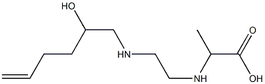 2-[N-[2-[N-(2-Hydroxy-5-hexenyl)amino]ethyl]amino]propionic acid Structure