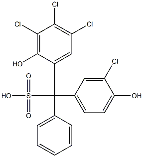 (3-Chloro-4-hydroxyphenyl)(3,4,5-trichloro-2-hydroxyphenyl)phenylmethanesulfonic acid